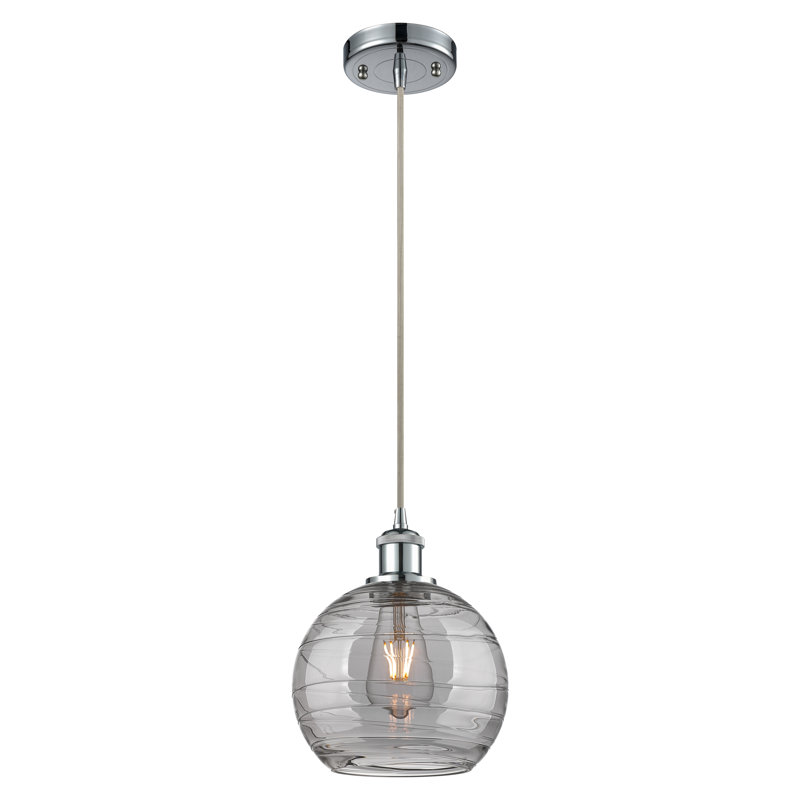 Mullins 1 - Light Single Globe Pendant, Polished Chrome