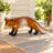 Red Fox Garden Statue