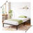  Metal Bed Frame with Mattress Gaskets, Platform Design, Under-Bed Storage, Heavy Duty, Easy Assembly-1127144590-1126028771