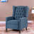Comfortable Blue Recliners With Modern Wing Design
