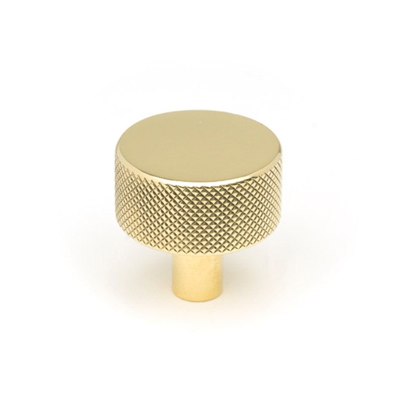 Round Knob, 3 cm, Polished Brass