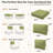 5'' Outdoor Cushions and Replacement Patio Cushions 25.5''W X 25.5''D Outdoor Furniture Cushions Set for 6 Seats-655351786