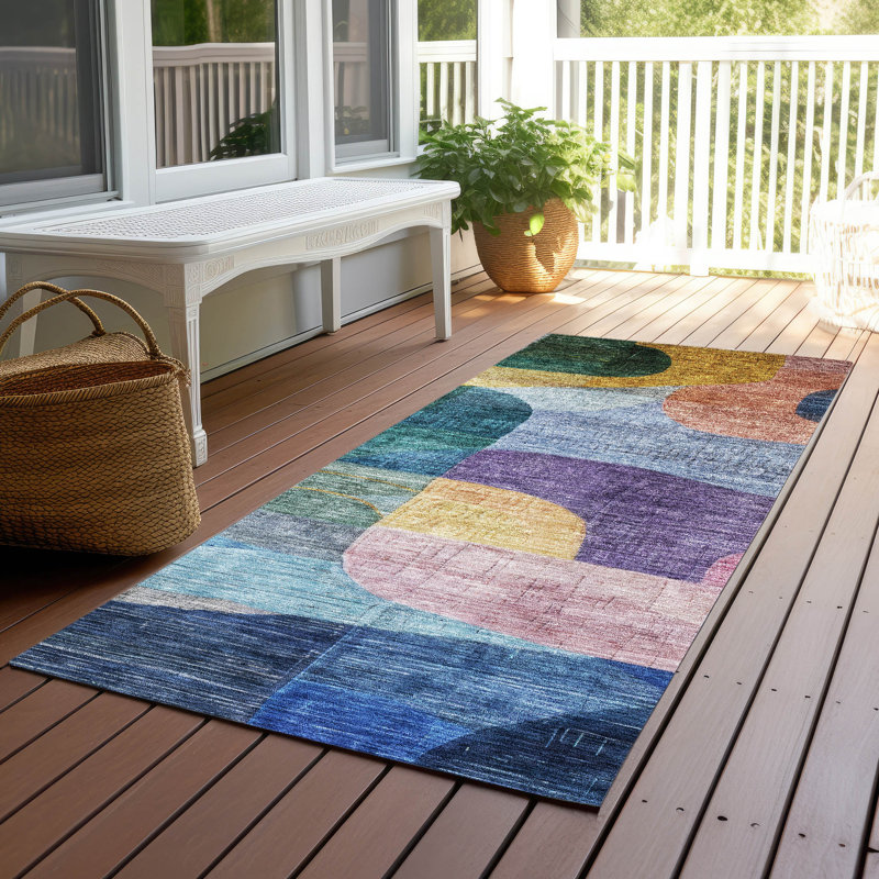  Machine Washable Indoor/Outdoor Christain ACN1115 Rug, Runner 2'3" x 7'6"