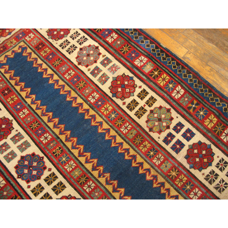 Antique Kazak Caucasian Knotted Rug
