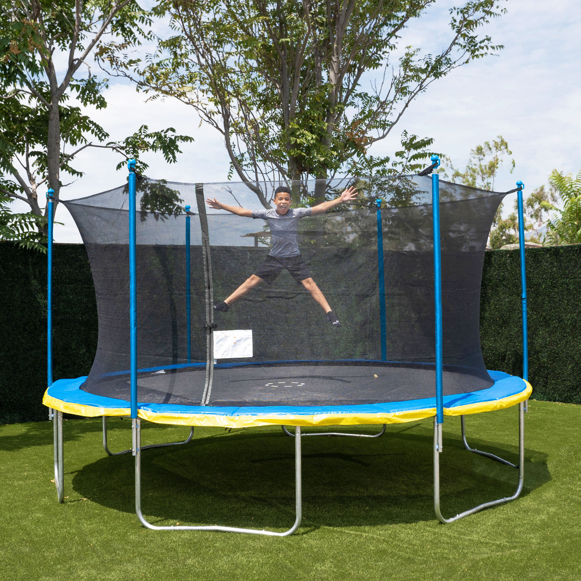Trujump Round Backyard Trampoline with Safety Enclosure (Wayfair Exclusive) Reviews | Wayfair