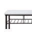 White Cultured Marble Top & Grey Finish Kitchen Island