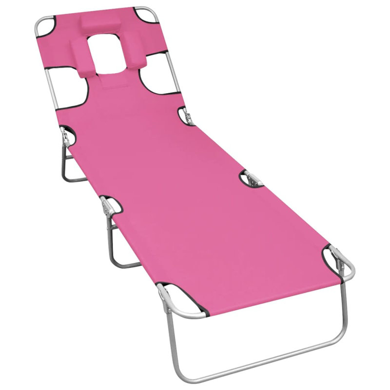 Chaise longue simple 75,6 po Athenna, Rose