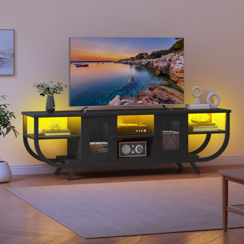 Unfinished TV Stand, 45cm H x 140cm L x 35cm W, Black
