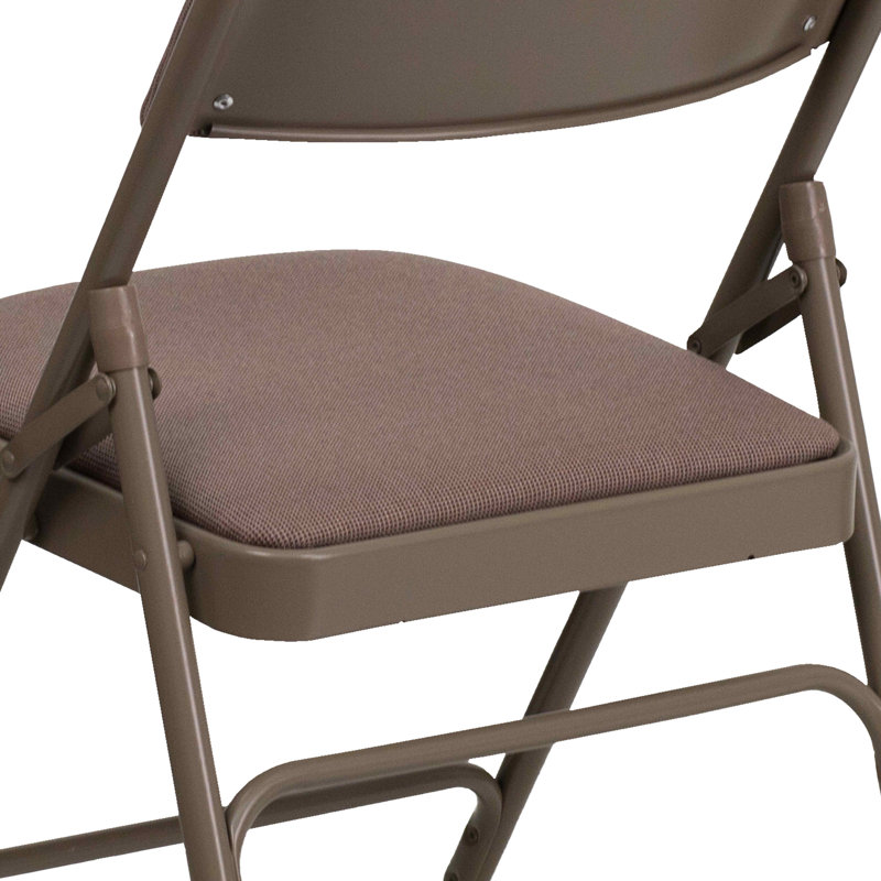 Chaise pliante en métal Olverson, Beige