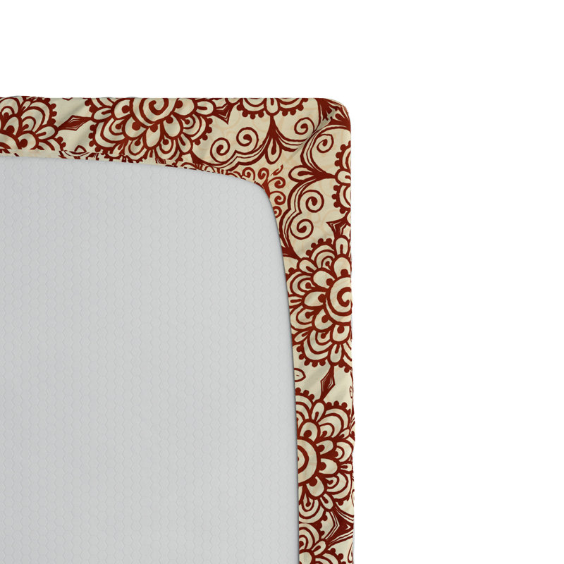 Microfiber Floral Fitted Sheet, Queen Fitted Sheet