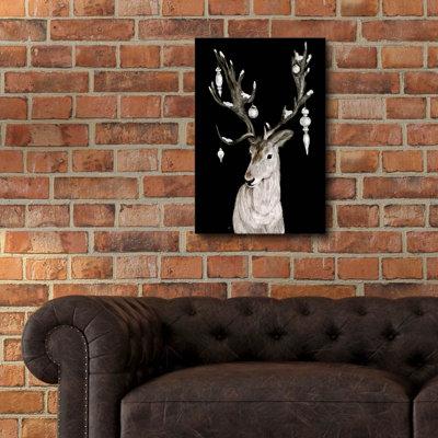 «Christmas Deer» par Ashley Bradley, art mural en verre acrylique