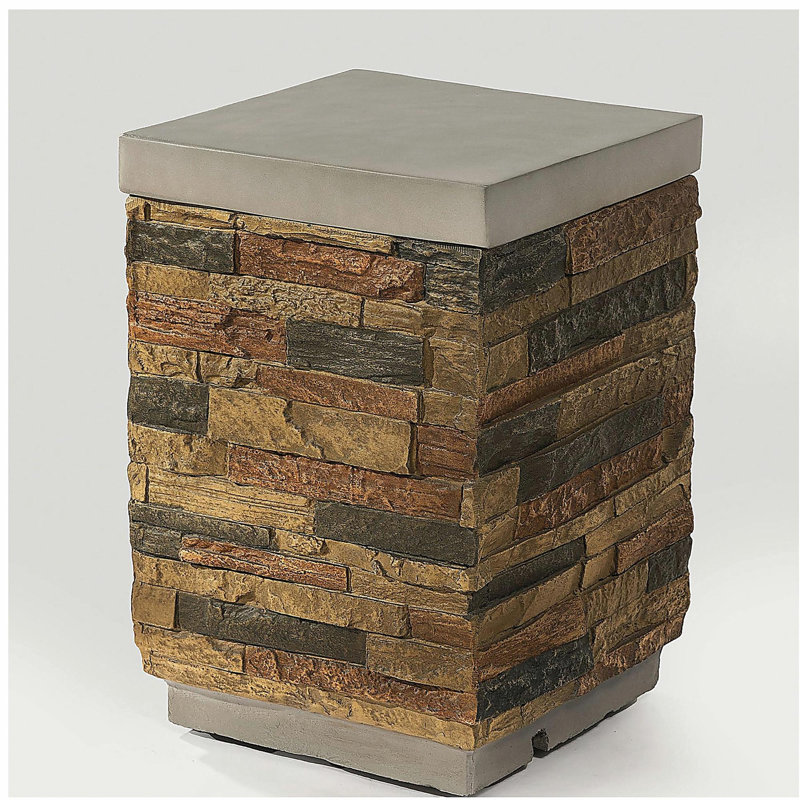 Propane tank bracket fire pit lid side table