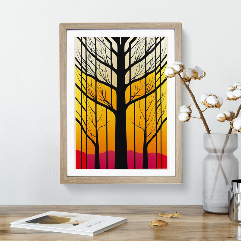 XC1022-4193X Striking Abstract Tree No.4 - Wrapped Canvas Print, Wrapped Canvas, 50cm H x 35cm W x 3cm D