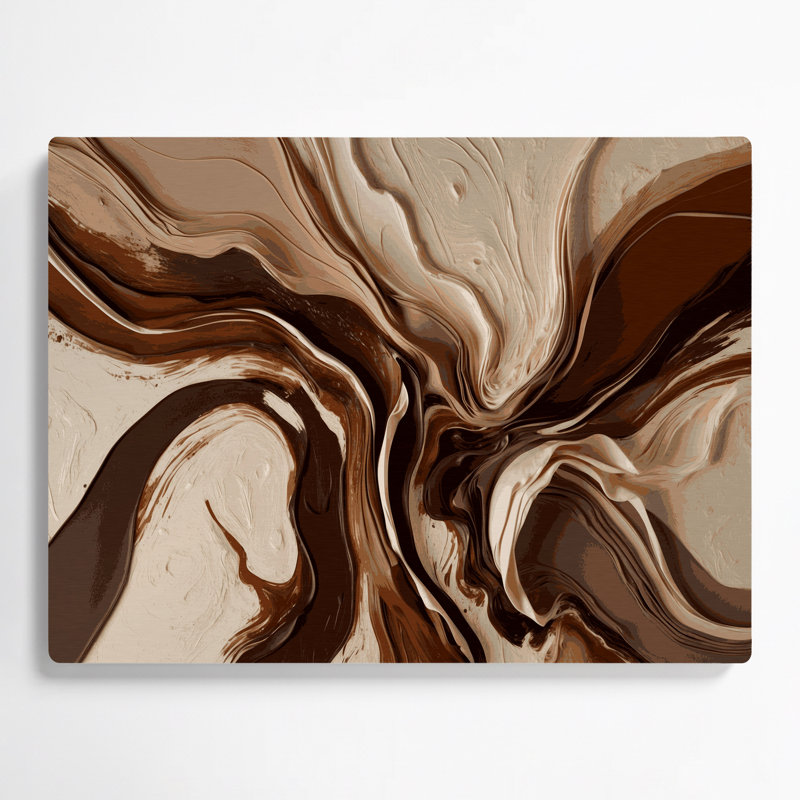 «Lyrical Abstraction 29», art mural en métal brun, H 16 po x l 20 po