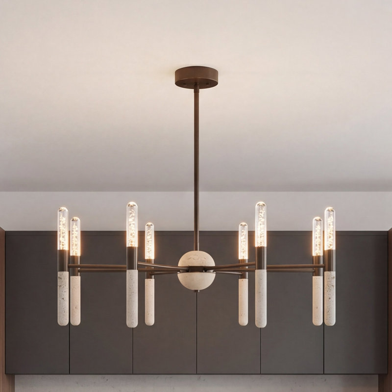 8-Light Chandelier in Mediterranean Bronze, Mediterranean Bronze