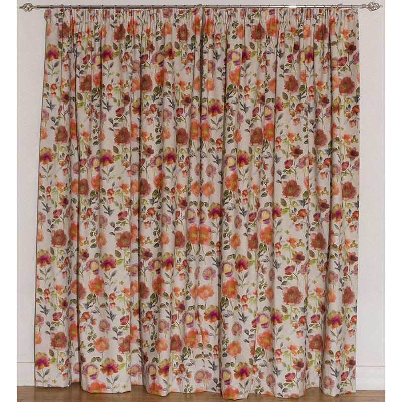 Buntingford Blackout Curtains / Drapes Pair, Orange, Width 167 x Drop 228cm