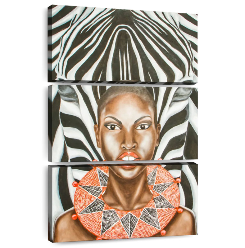 Leisha Soul Of Zebra, 57" H x 36" W