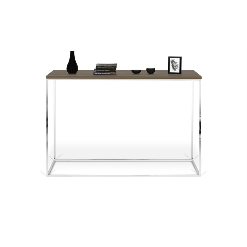 Duell 120cm Console Table, Walnut, Chrome
