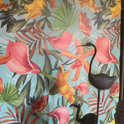 Tiki Decor Hawaiian Wallpaper