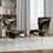 Upholstered Floral Side Chair - Modern floral Accent Chair-90396926