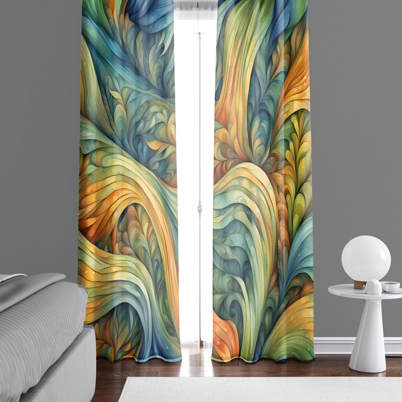 Paire de rideaux semi-transparents Emone, L 20 po x L 61 po