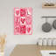 Art mural abstrait romantique fantaisiste avec cœur-129023972