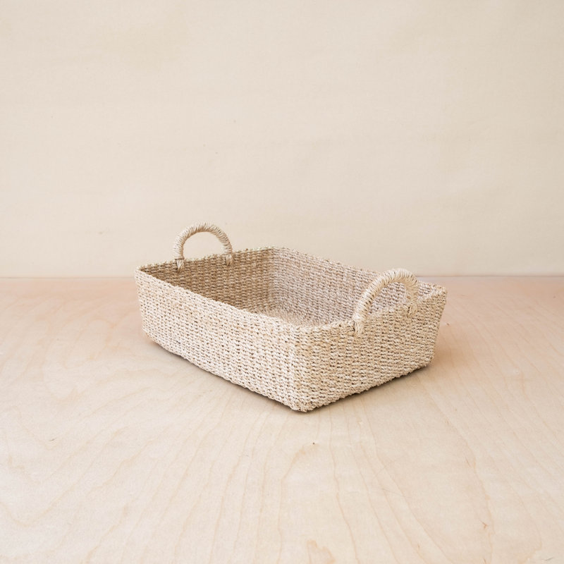 Natural Rectangle Tray with Handles