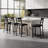 Set of 4 Counter Height Bar Stools with Thick Cushioned Seat, Ergonomic X-Back & Footrest, PU Leather, Metal Frame for Kitchen Island, Bar, Dining Room-1351066209-1351066208
