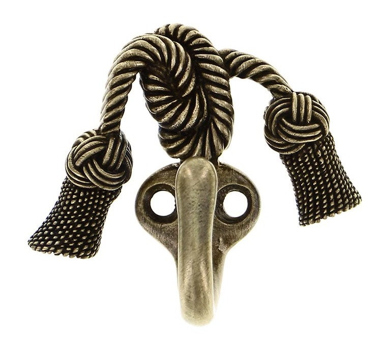 Sforza Wall Hook, Antique Brass