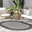 Tapis d'intérieur / extérieur gris tissé à la machine Mcelfresh-32784888