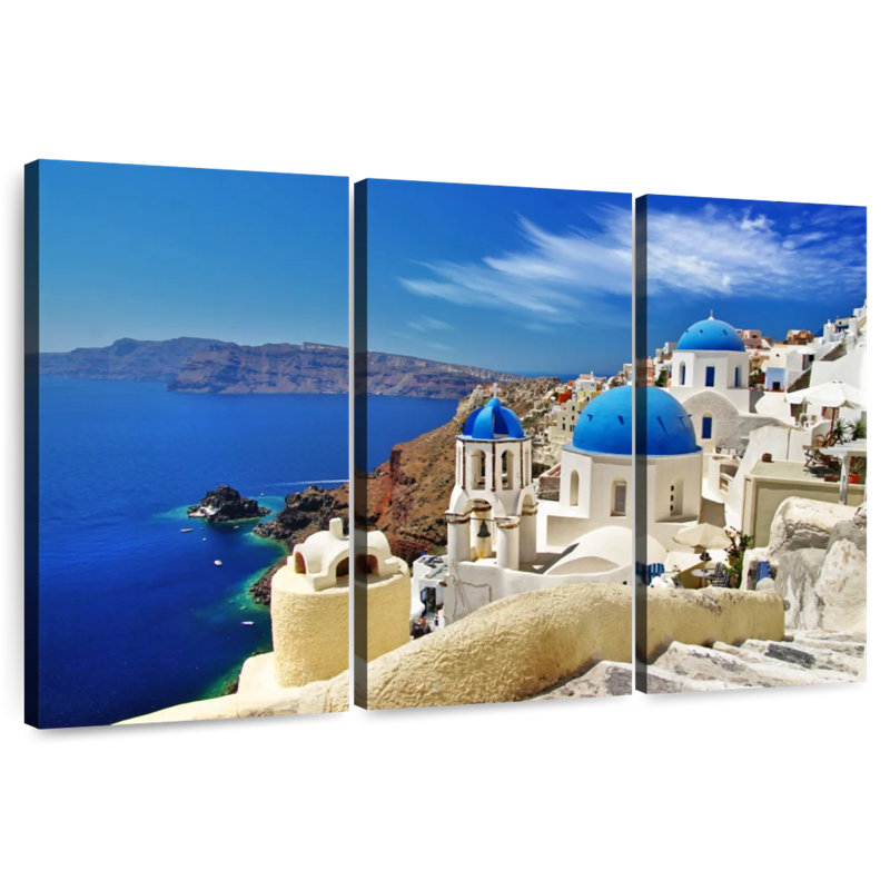 Kavia Santorini Cliffside Caldera, H 20 po x l 33 po