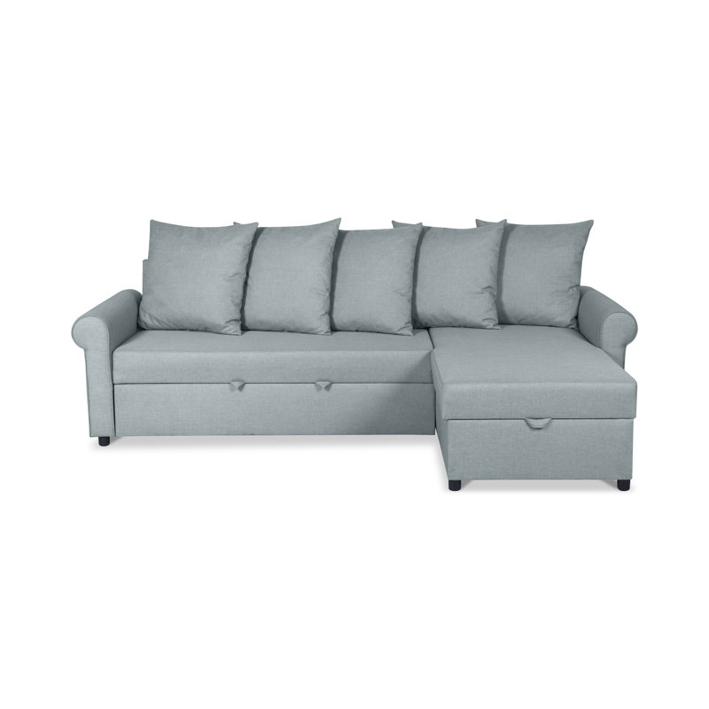 Clearbrook 4 Seater Sofa Bed, Turquoise, Right Hand Facing