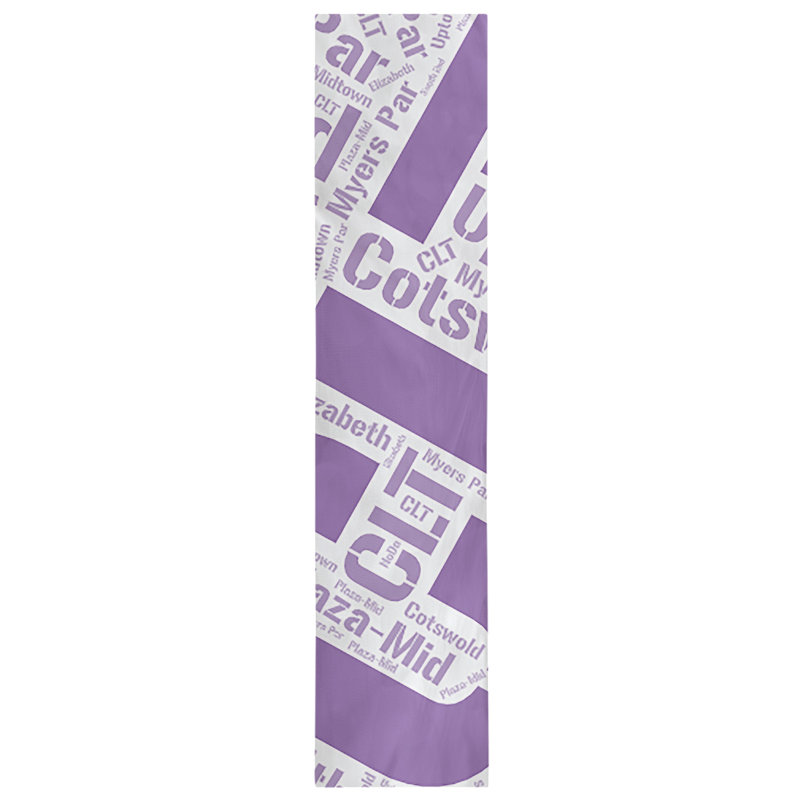 Chemin de table blendtable en coton, 90 po x 16 po, Mauve, Charlotte