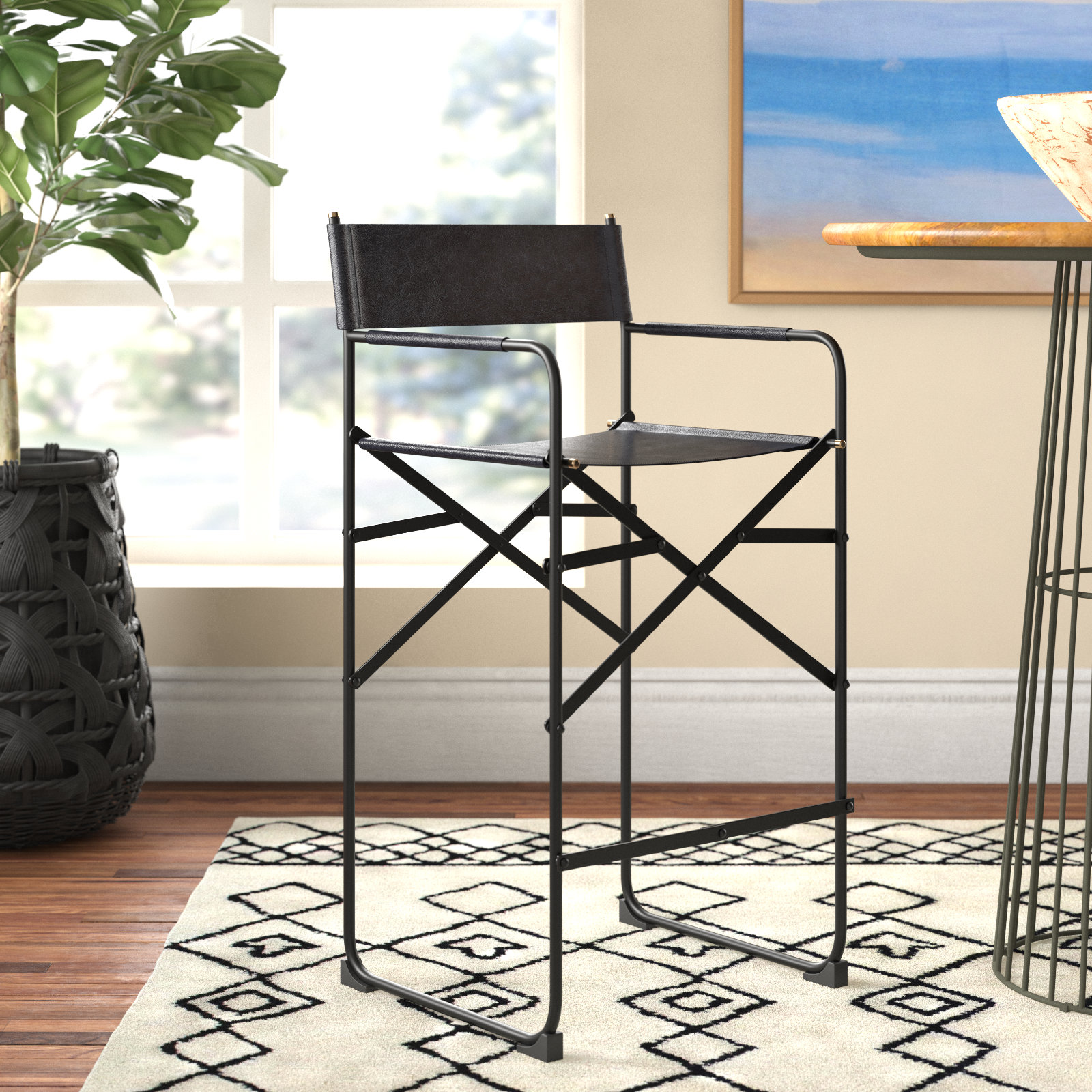 Sambac Bar & Counter Stool, Counter Stool (26.5” Seat Height), Black