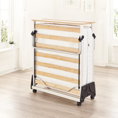J-Bed Folding Bed with Anti-Allergy Micro e-Pocket Sprung Mattress - Single