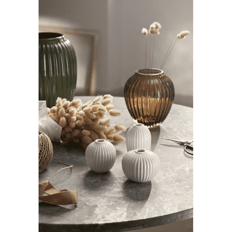 Hammershøi Handmade Earthenware Table Vase, White