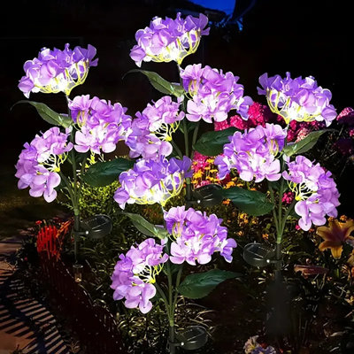Multi-color Flower Lights – High-efficiency Solar Panel, 8-10h Working Time For Yard/lawn/pathway Garden Decor Must-have