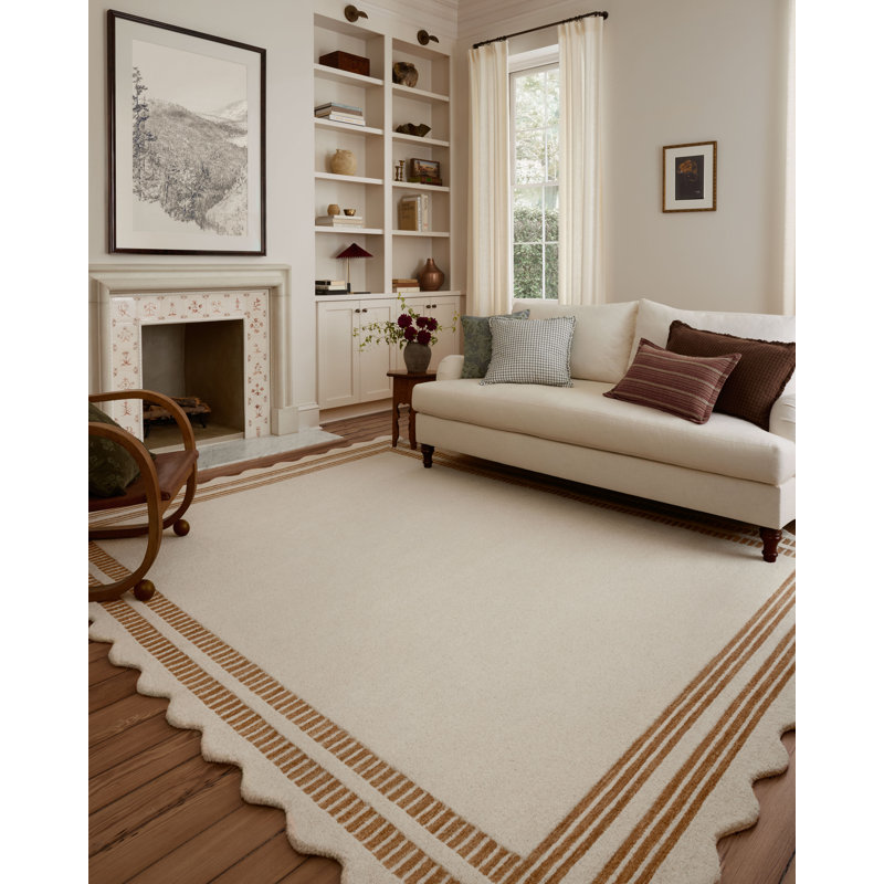 Chris Loves Julia x Loloi Scottie Ivory Rust Rug