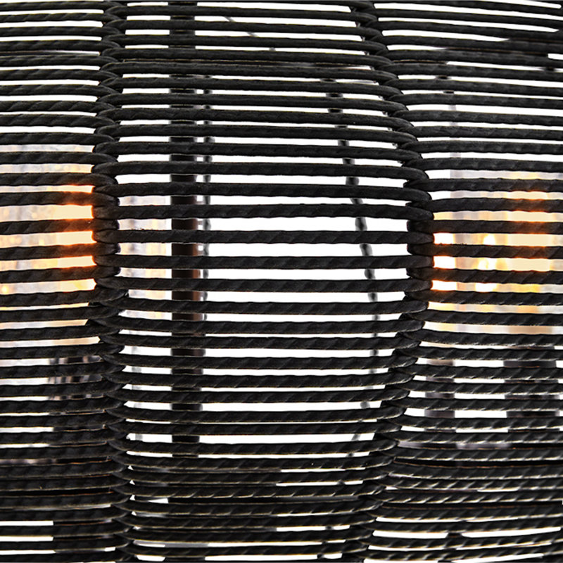 Lustre d'extérieur 5 lumières Luca, Noir, noir, noir, noir