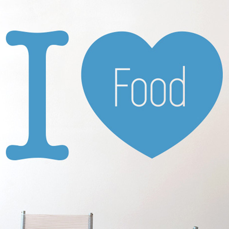 Food & Beverage Wall Decal, Large, Blue