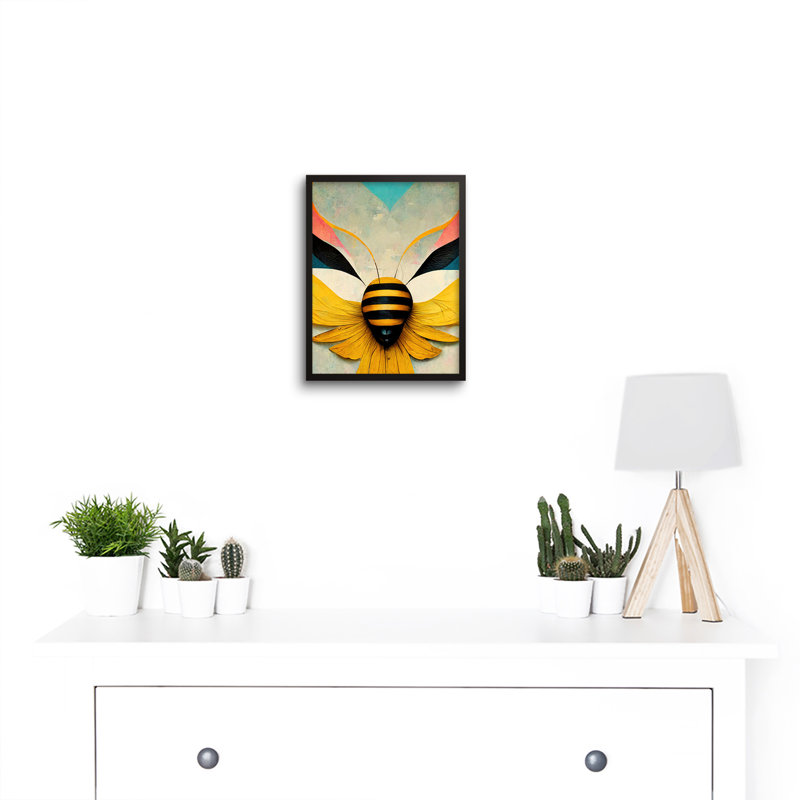 Abstract Contemporary Bumble Bee - Single Picture Frame Print