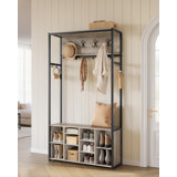 Hall Tree With Bench And Shoe Storage