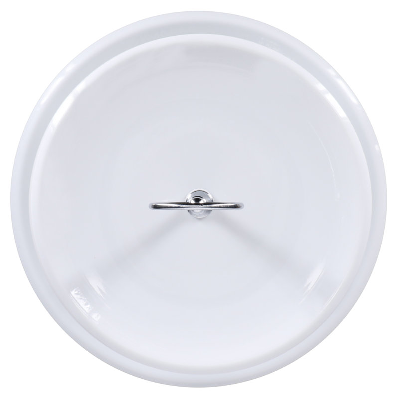 White Glazed Ceramic 3-Tier Round Serving Tray