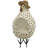 6.3" Resin Hen with Straw Hat
