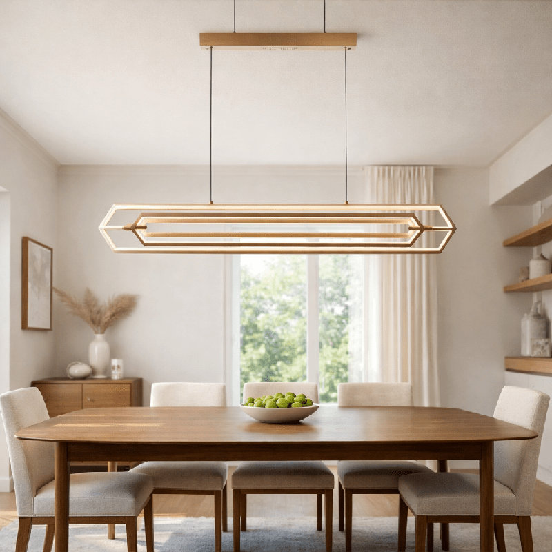 Hexa Verge Hexagon Linear LED Chandelier