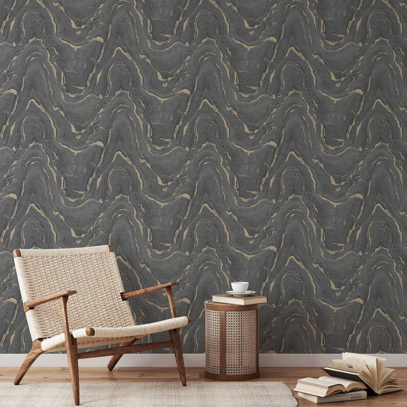 Adarious 10m x 53cm Metallic Finish Wallpaper Roll