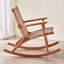 Chaise berçante en bois massif simple décontracté-100997897