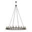 Lustre de roue de wagon ombré 24 lumières Aaronsburg