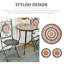 Three-Piece Mosaic Bistro Table Set - Multicoloured
