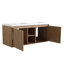 Meuble-lavabo mural 48 po avec lavabo double, charnière de porte à fermeture en douceur
